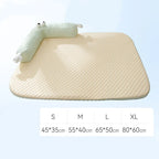 Pet Cooling Mat Silk Top Plush Padding