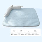 Pet Cooling Mat Silk Top Plush Padding