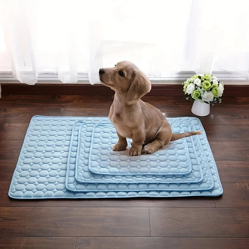 Pet Cooling Mat Silky Breathable Foldable Non-Slip