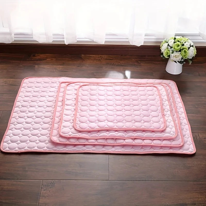 Pet Cooling Mat Silky Breathable Foldable Non-Slip