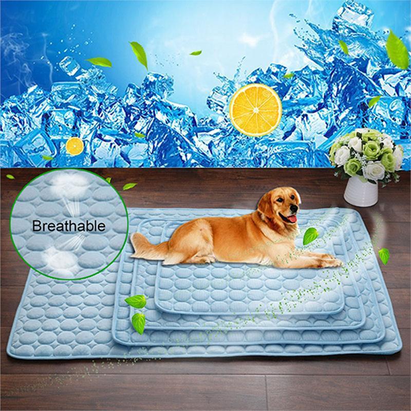 Pet Cooling Pad Ice Silk Surface & Breathable Mesh