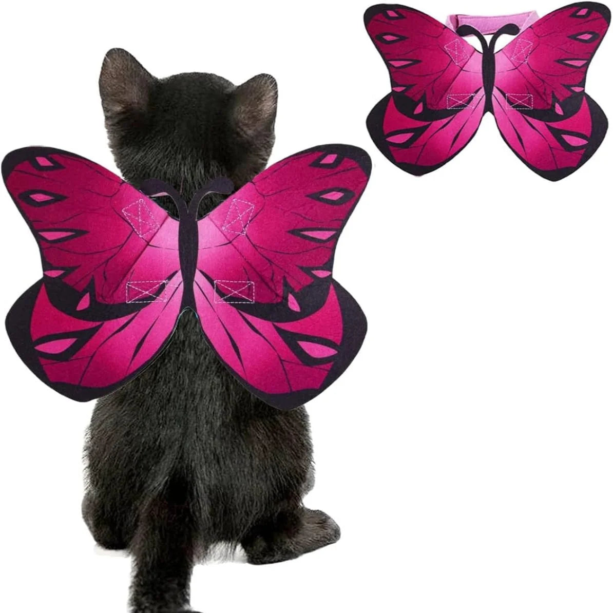 Pet Costume Wings Felt Adjustable Neck & Chest Straps