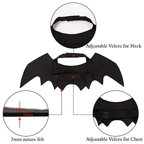 Pet Costume Wings Felt Adjustable Neck & Chest Straps