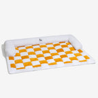 Pet Cushion Quilted Checkered Non-Slip Plush Fill