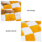 Pet Cushion Quilted Checkered Non-Slip Plush Fill