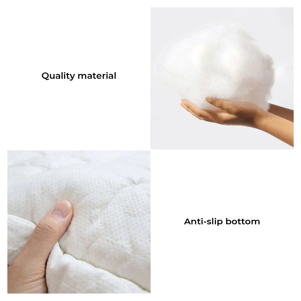 Pet Cushion Quilted Checkered Non-Slip Plush Fill
