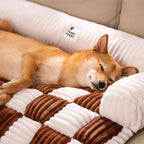 Pet Cushion Quilted Checkered Non-Slip Plush Fill