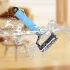 Pet Dematting Rake Double-Sided Curved Stainless Steel