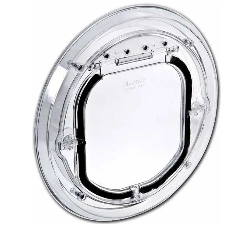 Pet Door 4-Way Lock & Weather-Resistant Seal Fits 27mm Glass