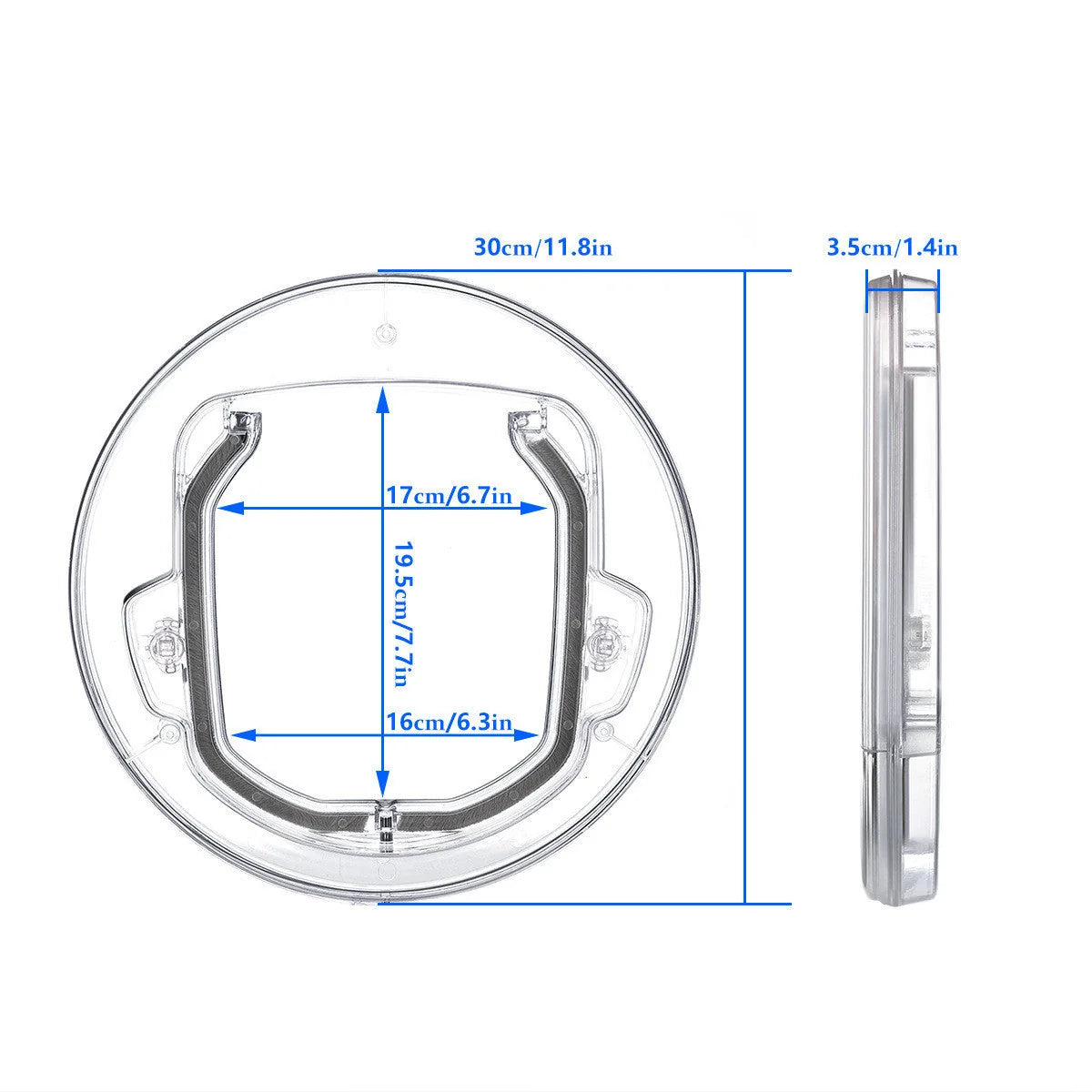 Pet Door 4-Way Lock & Weather-Resistant Seal Fits 27mm Glass