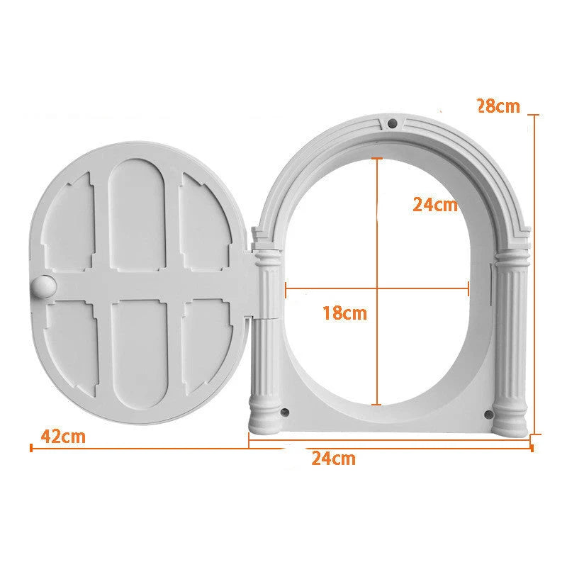 Pet Door Durable Plastic Secure Lock Tool-Free Installation