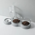 Pet Feeder 3-in-1 Automatic Water Dispenser Removable Bowls
