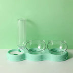 Pet Feeder 3-in-1 Automatic Water Dispenser Removable Bowls