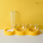Pet Feeder 3-in-1 Automatic Water Dispenser Removable Bowls