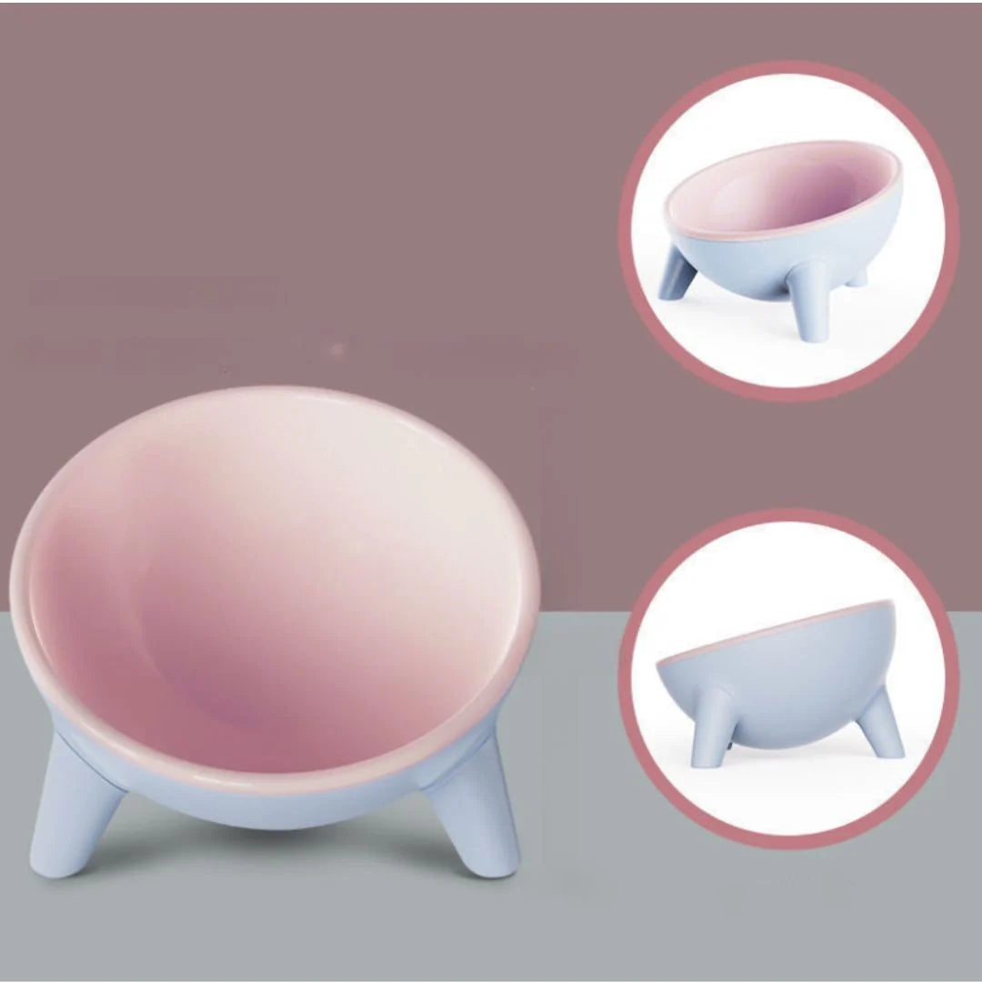 Pet Feeding Bowl Ergonomic 15° Tilt Anti-Tip