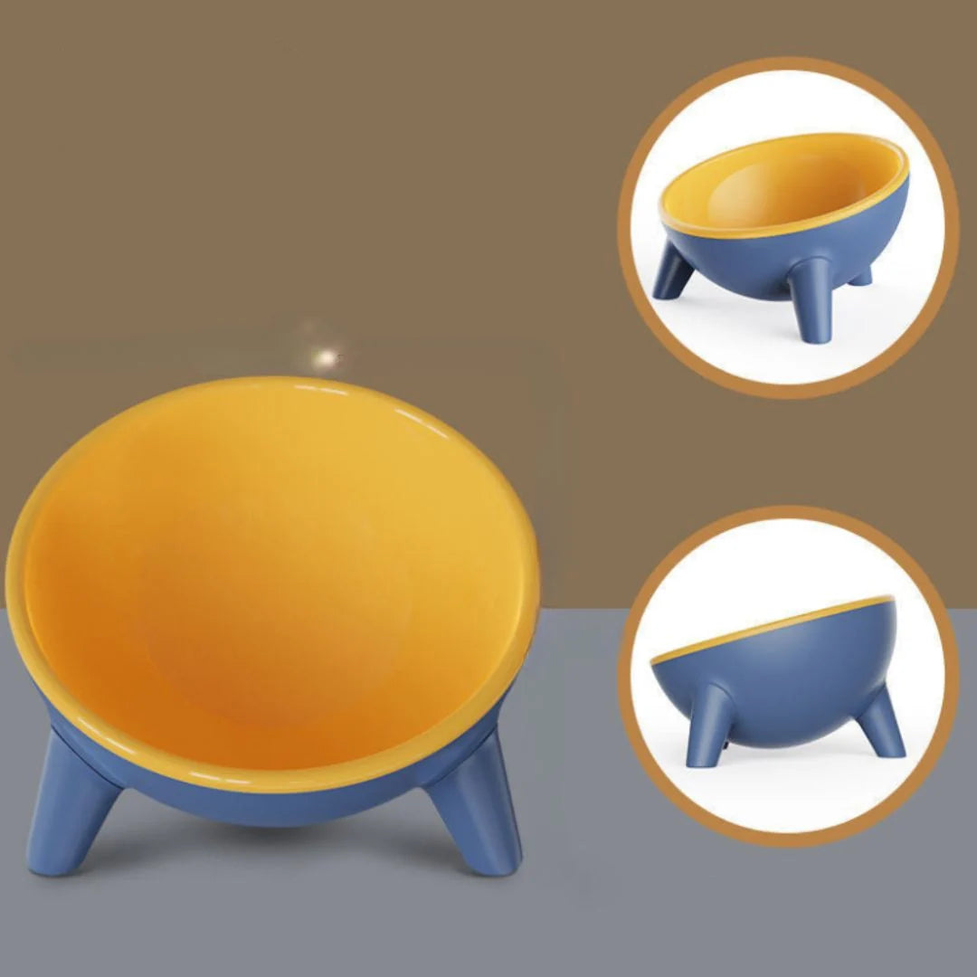 Pet Feeding Bowl Ergonomic 15° Tilt Anti-Tip