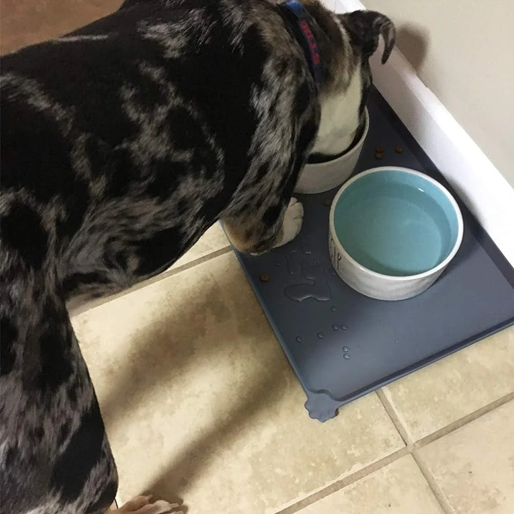 Pet Feeding Mat Raised Edges Waterproof Non-Slip Backing