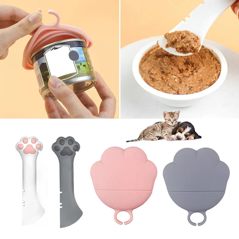 Pet Feeding Spoon & Can Opener Silicone Dishwasher-Safe