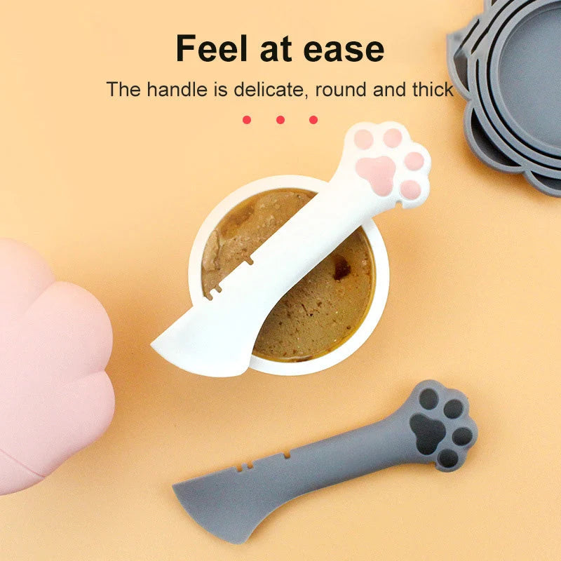 Pet Feeding Spoon & Can Opener Silicone Dishwasher-Safe