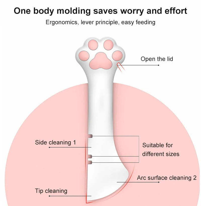 Pet Feeding Spoon & Can Opener Silicone Dishwasher-Safe