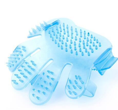 Pet Finger Grooming Brush Soft Rubber Bristles & Adjustable Fit