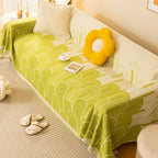 Pet-Friendly Chenille Tassel-Accent Sofa Cover (Machine Washable)