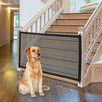 Pet Gate Retractable Mesh & Pressure-Mounted Expandable To 72 Inches