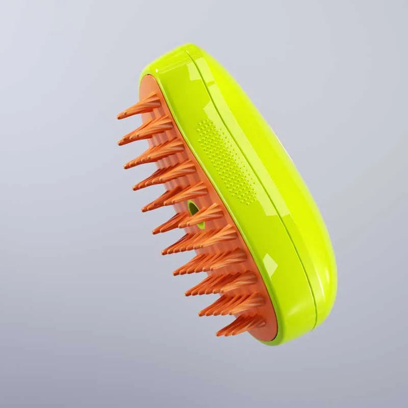 Pet Grooming Brush 3-In-1 Steam & Massage Silicone Bristles