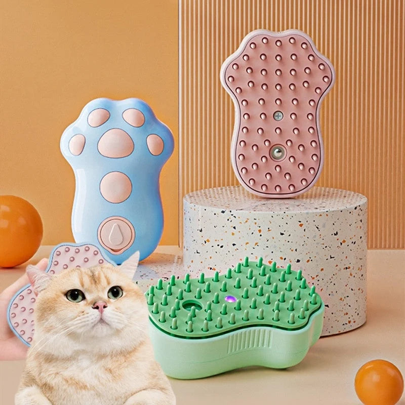 Pet Grooming Brush Cats & Dogs USB-Rechargeable UV Light