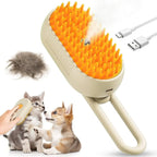 Pet Grooming Brush Steam De-Shedding Silicone Bristles