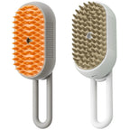 Pet Grooming Brush Steam De-Shedding Silicone Bristles