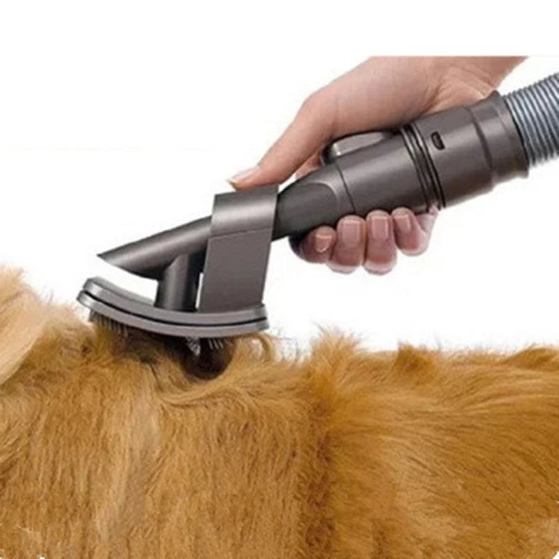 Pet Grooming Brush Vacuum Attachment Gentle Bristles & Undercoat Removal