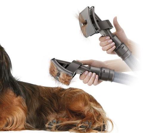 Pet Grooming Brush Vacuum Attachment Gentle Bristles & Undercoat Removal
