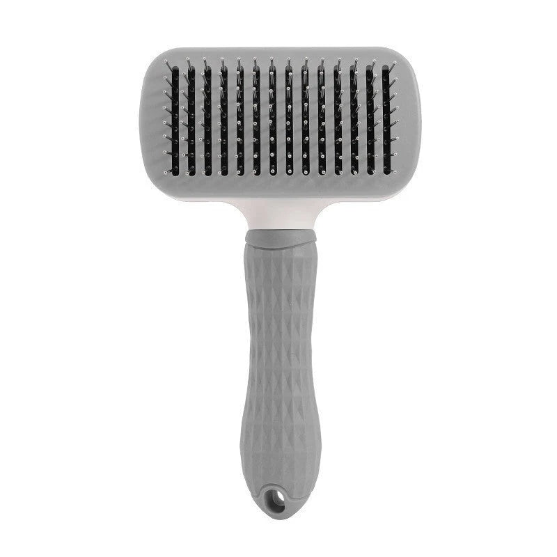 Pet Grooming Comb Stainless Steel One-Key Self-Cleaning