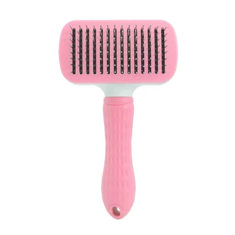 Pet Grooming Comb Stainless Steel One-Key Self-Cleaning