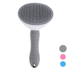 Pet Grooming Comb Stainless Steel One-Key Self-Cleaning