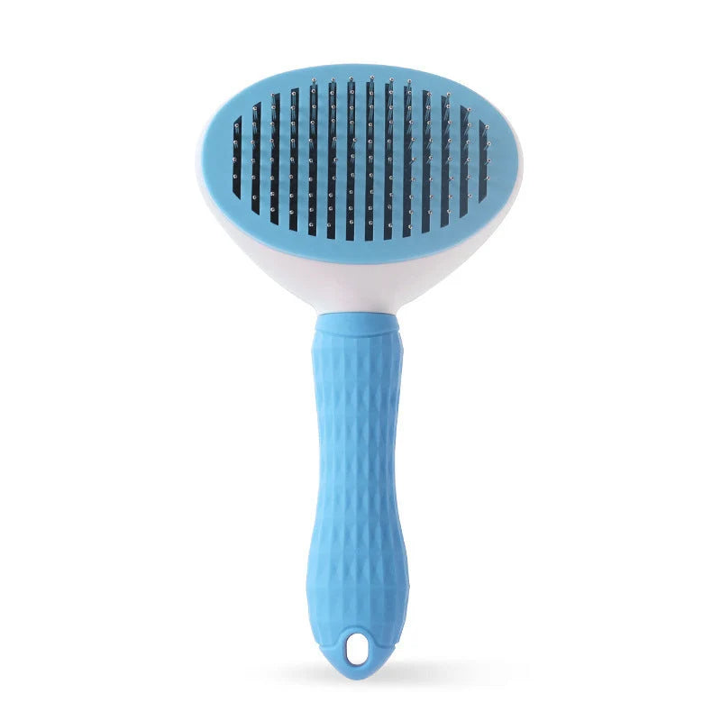 Pet Grooming Comb Stainless Steel One-Key Self-Cleaning