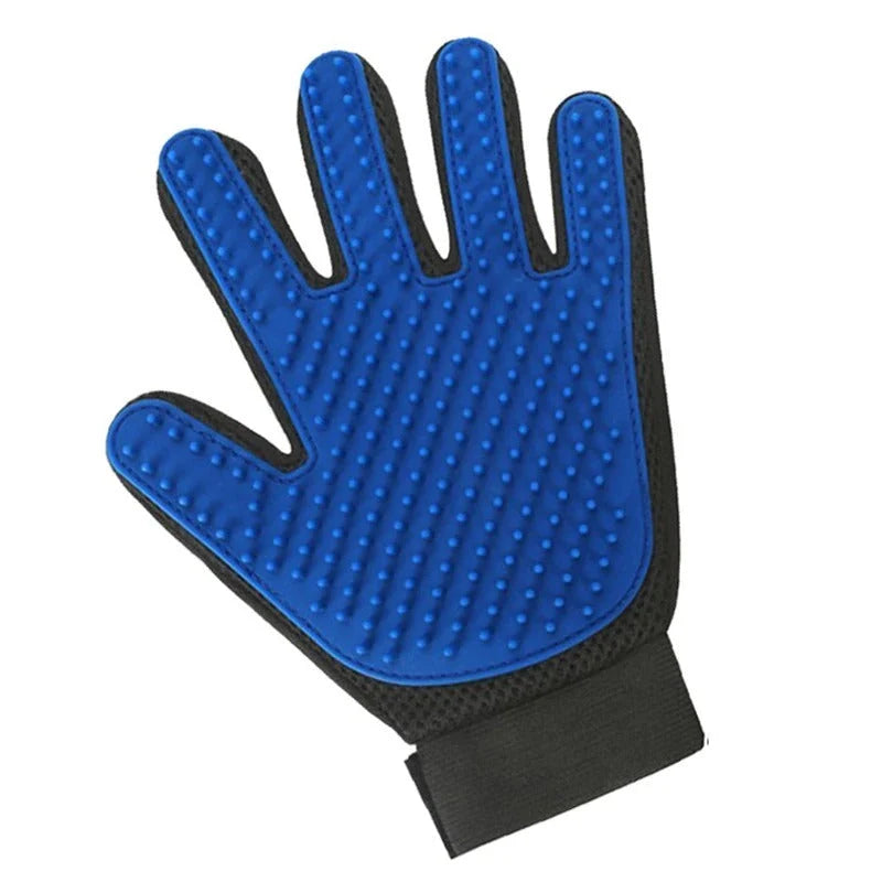 Pet Grooming Glove Five-Finger Deshedding Soft Rubber Tips