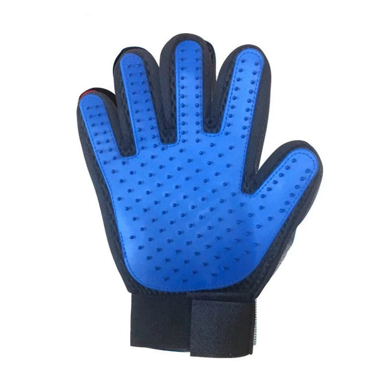 Pet Grooming Glove Five-Finger Deshedding Soft Rubber Tips