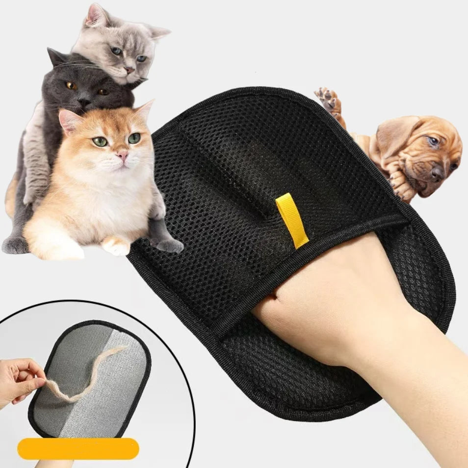 Pet Grooming Gloves Double-Sided Textured Washable & Reusable
