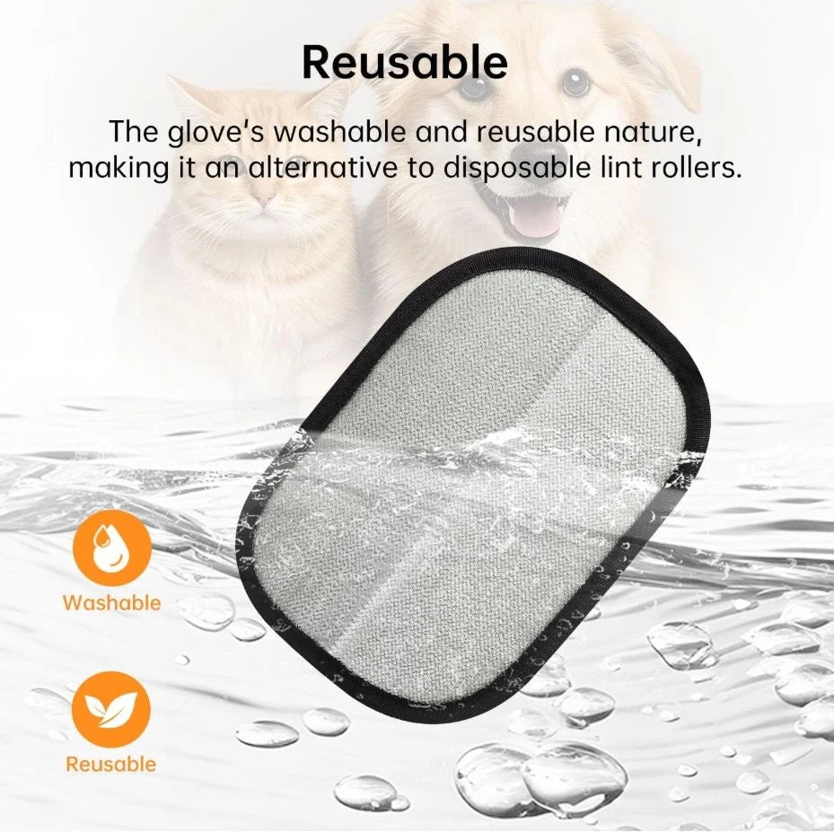 Pet Grooming Gloves Double-Sided Textured Washable & Reusable