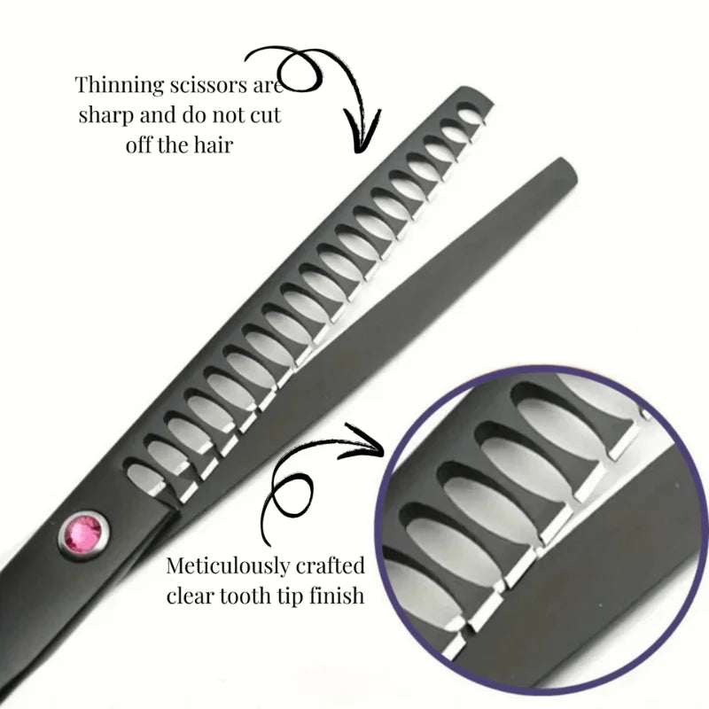 Pet Grooming Scissors Set Stainless Steel Ergonomic Handles