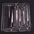 Pet Grooming Scissors Set Stainless Steel Straight & Thinning