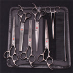 Pet Grooming Scissors Set Stainless Steel Straight & Thinning