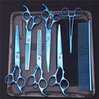 Pet Grooming Scissors Set Stainless Steel Straight & Thinning