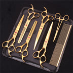 Pet Grooming Scissors Set Stainless Steel Straight & Thinning