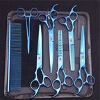 Pet Grooming Scissors Set Stainless Steel Straight & Thinning