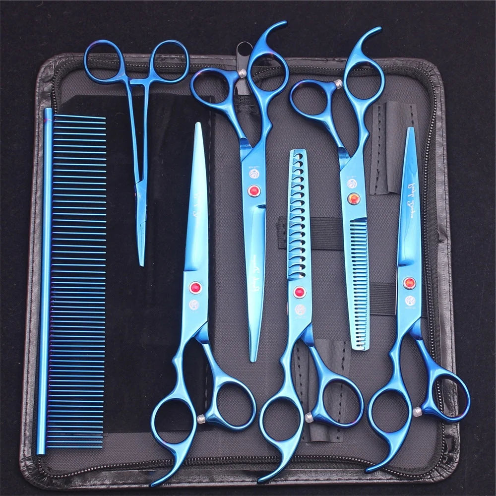 Pet Grooming Scissors Set Stainless Steel Straight & Thinning