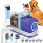 Pet Grooming Vacuum Kit 2-in-1 Clippers & Large Dustbin