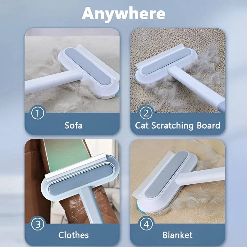Pet Hair Remover Brush Double-Sided & Self-Cleaning Multi-Surface